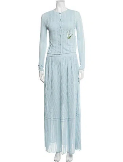 Pre-owned Dior 2026 Patterned Dress Set In Blue