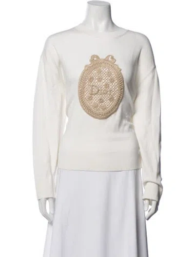 Pre-owned Dior 2026 Virgin Wool Sweatshirt In Neutrals