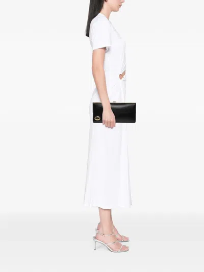 Pre-owned Dior 20th Century Calfskin Frame Clutch Bag In Black