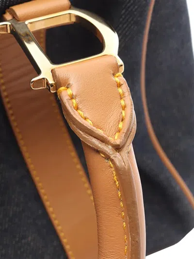 Pre-owned Dior 20th Century Denim Boston Bag Tote Bag In Blue