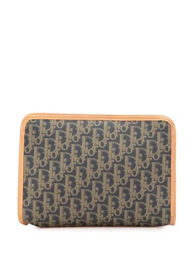 Pre-owned Dior 20th Century Issimo Trotter Coated Canvas Clutch Bag