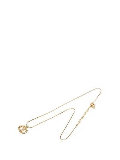 Pre-owned Dior 20th Century Gold Plated Cd Logo Pendant Necklace Costume Necklace
