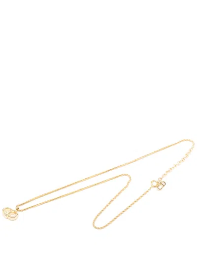 Pre-owned Dior 20th Century Gold Plated Cd Logo Pendant Necklace Costume Necklace