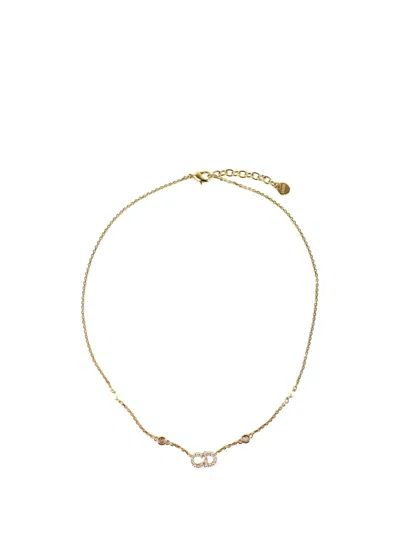 Pre-owned Dior 20th Century Gold Plated Clair D Lune Necklace Costume Necklace