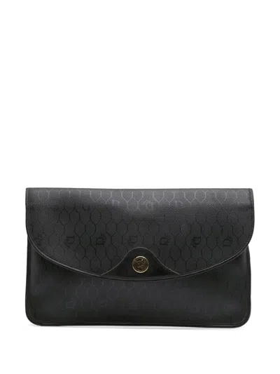 Pre-owned Dior 20th Century Honeycomb Coated Canvas Clutch Bag
