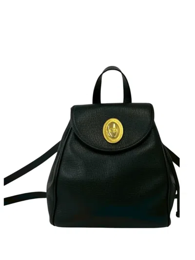 Pre-owned Dior 20th Century Leather Backpack In Black