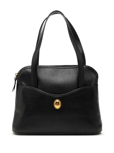 Pre-owned Dior 20th Century Leather Cd Logo Handbag In Black