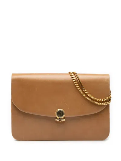 Pre-owned Dior 20th Century Leather Chain Shoulder Bag In Brown