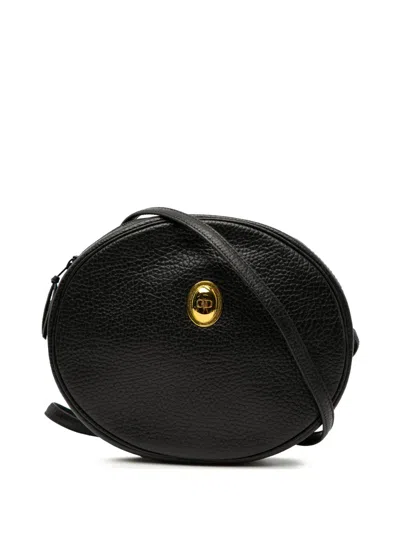 Pre-owned Dior 20th Century Leather Crossbody Bag In Black