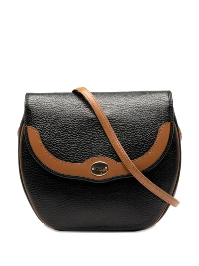 Pre-owned Dior 20th Century Leather Crossbody Bag In Black