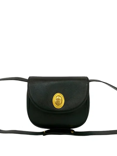 Pre-owned Dior 20th Century Leather Crossbody Bag In Black
