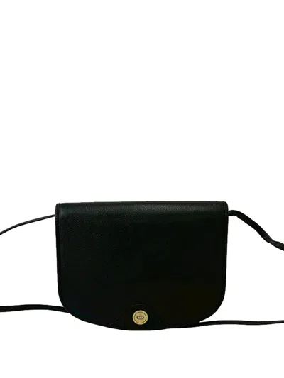 Pre-owned Dior 20th Century Leather Crossbody Bag In Black