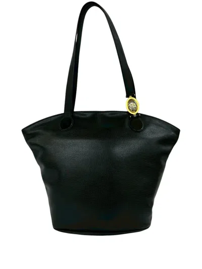 Pre-owned Dior 20th Century Leather Tote Bag In Black