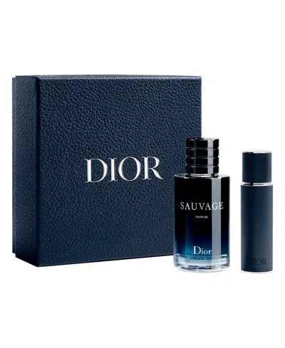 Dior 2-pc. Sauvage Parfum Spray And Travel Spray Gift Set In Transparent