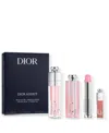 Dior 3-pc.  Addict Hydrating Lip Balm & Plumping Gloss Set In No Color