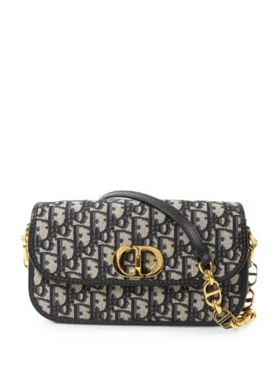 Pre-owned Dior 30 Montaigne Avenue Chain Shoulder Bag In Blue