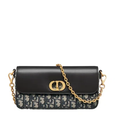 Dior 30 Montaigne Avenue East-west Mini Shoulder Bag In Black