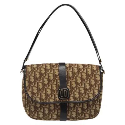 Pre-owned Dior 30 Montaigne Beige Canvas Shoulder Bag () In Sand