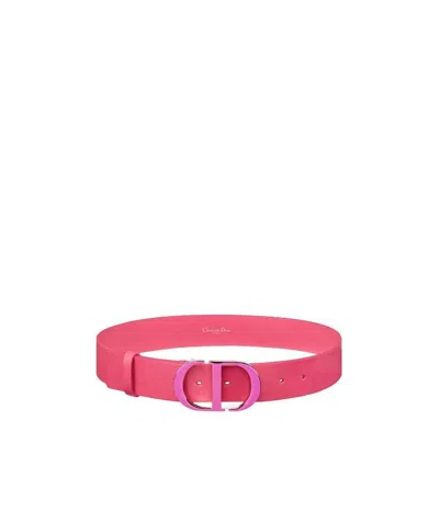 Dior 30 Montaigne Belt In Bright Pink