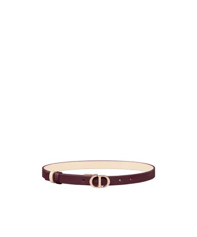 Dior 30 Montaigne Belt In Plum/latte