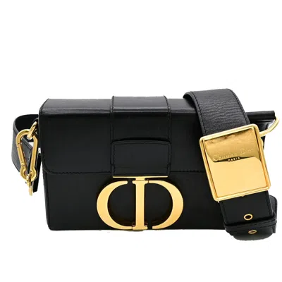 Dior 30 Montaigne Black Leather Shoulder Bag ()
