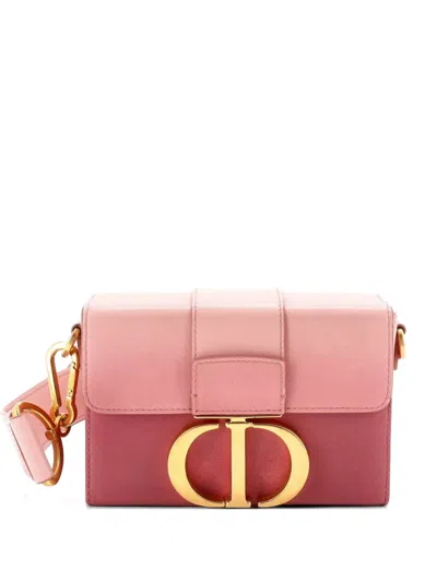 Pre-owned Dior 30 Montaigne Box Bag Ombre Leather Shoulder Bag In Pink