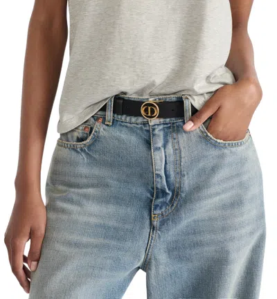 Dior 30 Montaigne Circled Belt In Black