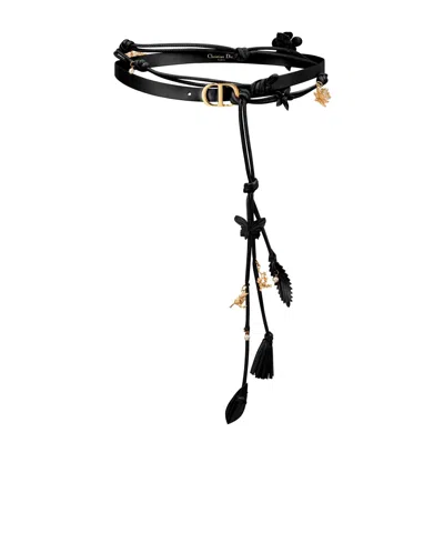 Dior 30 Montaigne Cord Belt In Black