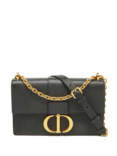 Pre-owned Dior 30 Montaigne Crossbody Bag In Black