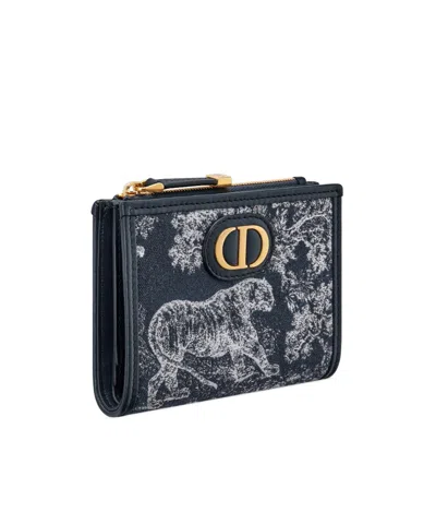 Dior 30 Montaigne Dahlia Wallet In Black