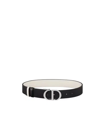 Dior 30 Montaigne Double-sided Belt In Black