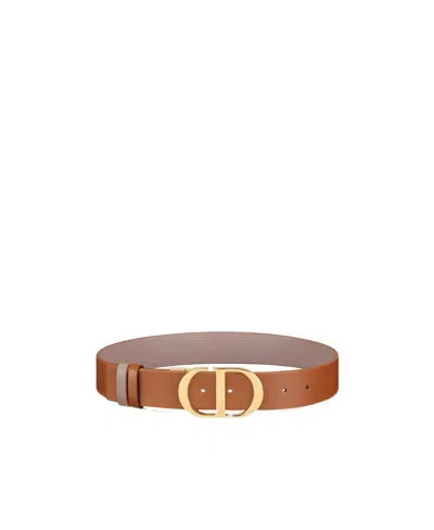 Dior 30 Montaigne Double-sided Belt In Brown
