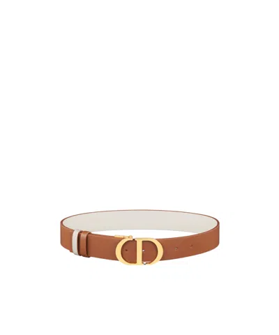 Dior 30 Montaigne Double-sided Belt In Brown