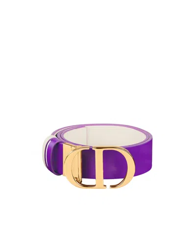 Dior 30 Montaigne Double-sided Belt In Purple