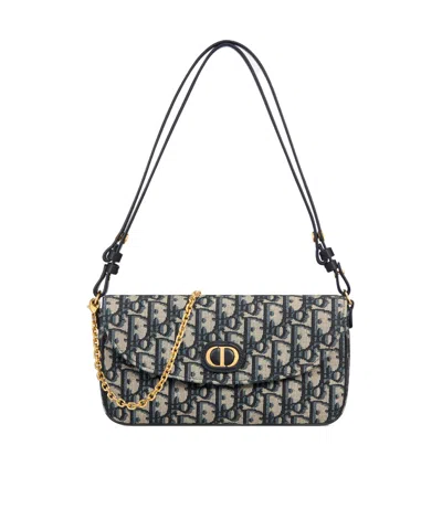 Dior 30 Montaigne D-vine Pouch With Chain In Multi