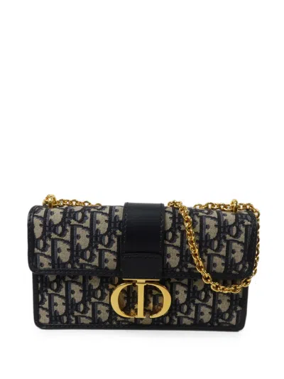 Pre-owned Dior 30 Montaigne East-west Chain Bag In Blue