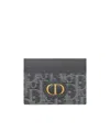 Dior 30 Montaigne Freesia Card Holder In Black