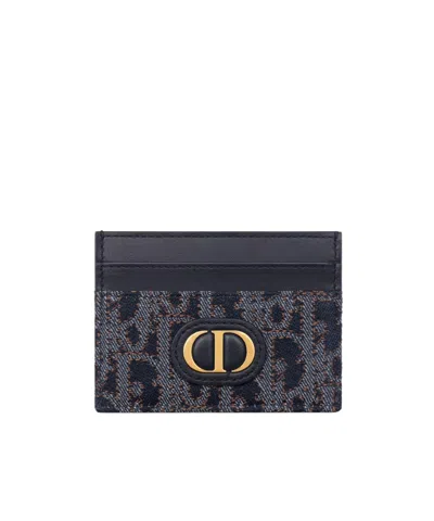 Dior 30 Montaigne Freesia Card Holder In Black