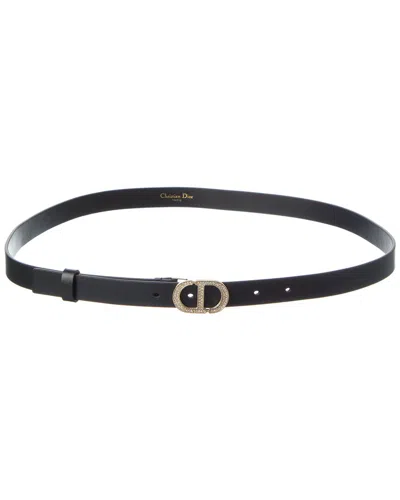 Dior 30 Montaigne Leather Belt In Black