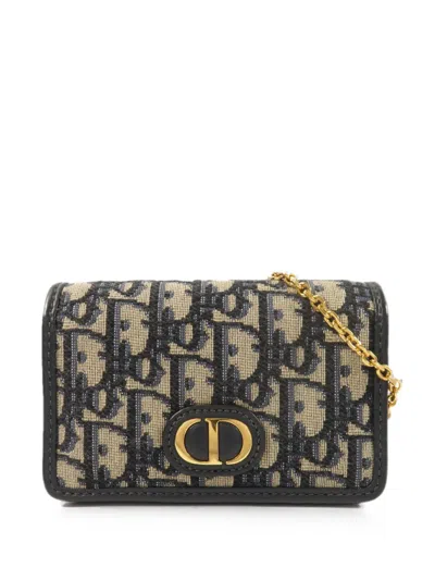 Pre-owned Dior 30 Montaigne Nano Shoulder Bag In Blue