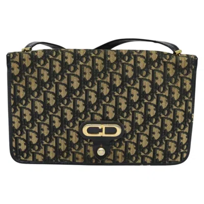 Pre-owned Dior 30 Montaigne Navy Canvas Shoulder Bag ()