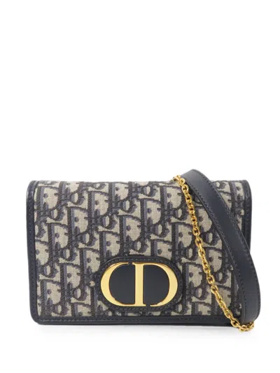 Pre-owned Dior 30 Montaigne Oblique Belt Bag In Neutral