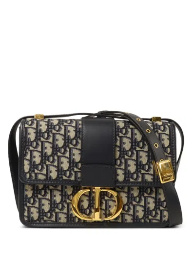 Pre-owned Dior 30 Montaigne Oblique Shoulder Bag In Blue