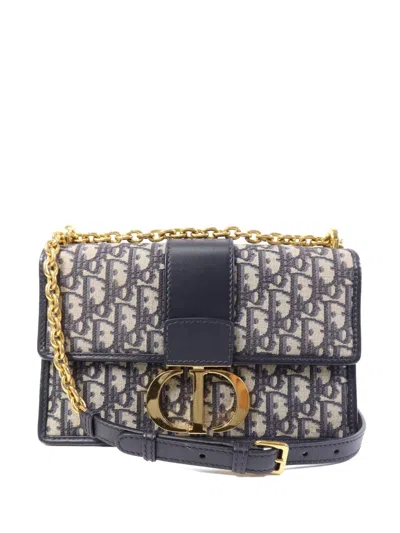 Pre-owned Dior 30 Montaigne Oblique Shoulder Bag In Neutral