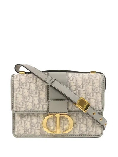 Pre-owned Dior 30 Montaigne Oblique Shoulder Bag In Neutral