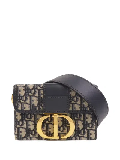 Pre-owned Dior 30 Montaigne Patterned Clutch Bag In Neutral