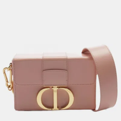 Pre-owned Dior 30 Montaigne Pink Leather Shoulder Bag