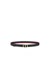 Dior Women Cd 30 Montaigne Leather Belt In Black