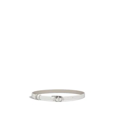 Dior 30 Montaigne Reversible Belt In Gray/light Gray