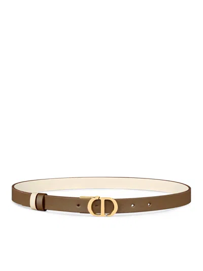 Dior 30 Montaigne Reversible Belt In White